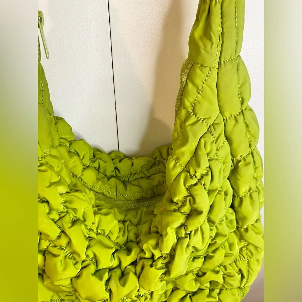 Green Quilted Women's Bag